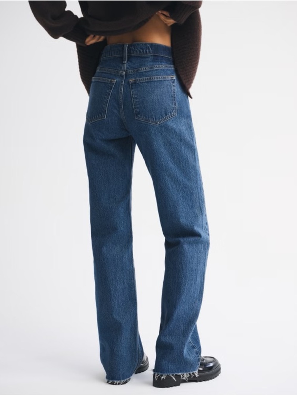 Abercrombie & Fitch 90s Relaxed High Rise Jeans Womens 26 Short Raw Hem Straight - Picture 11 of 11